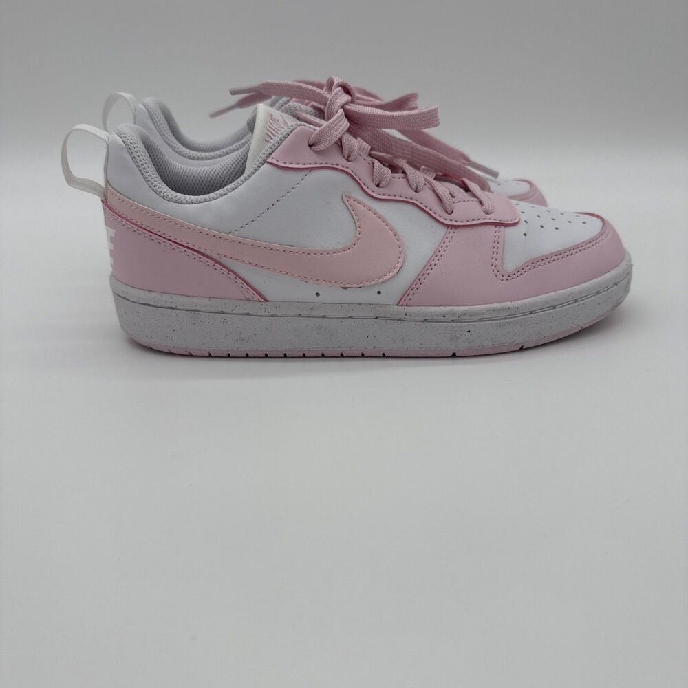 Nike Borough Low Recraft Sneakers Pink White 5.5 Youth/ Womens 7